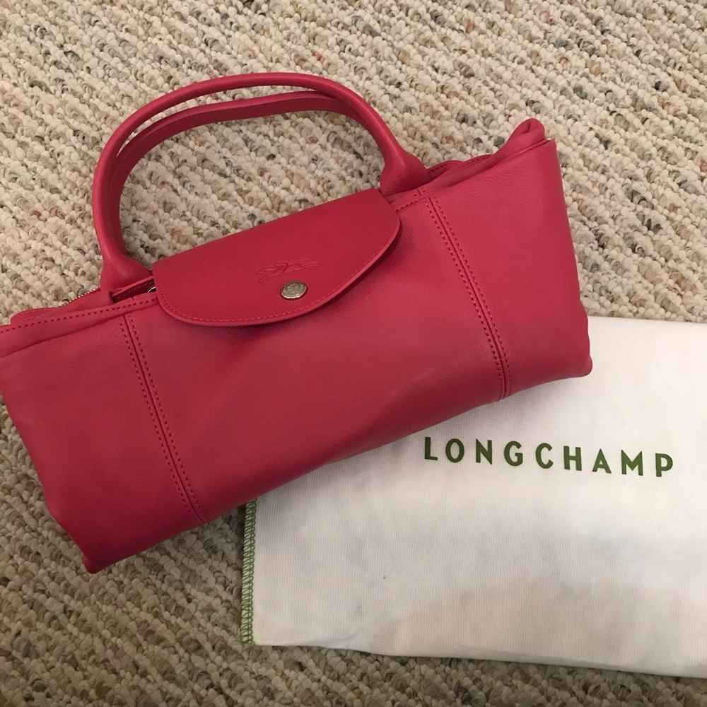 🆕 Longchamp large pink leather satchel bag - Picture 11 of 11